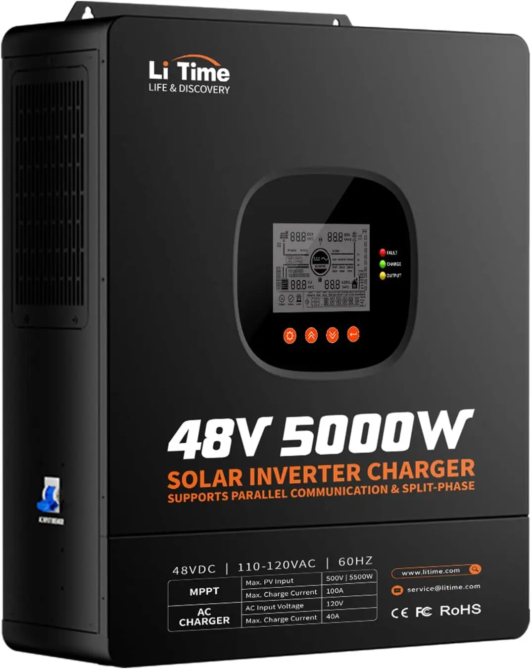 Parallel Solar Inverter 48V 5000W Mppt - LiTime 5000W zuivere sinusomvormer, 48V DC