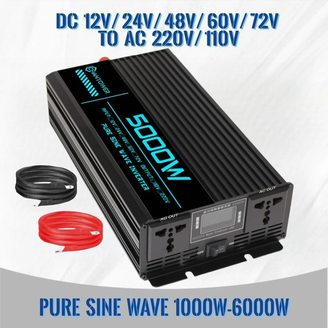 Pure Sine Wave Inverter 5000W 48V 220V - Zuivere sinusgolfomvormer DC 12v/24v/48v/60v/72v naar AC