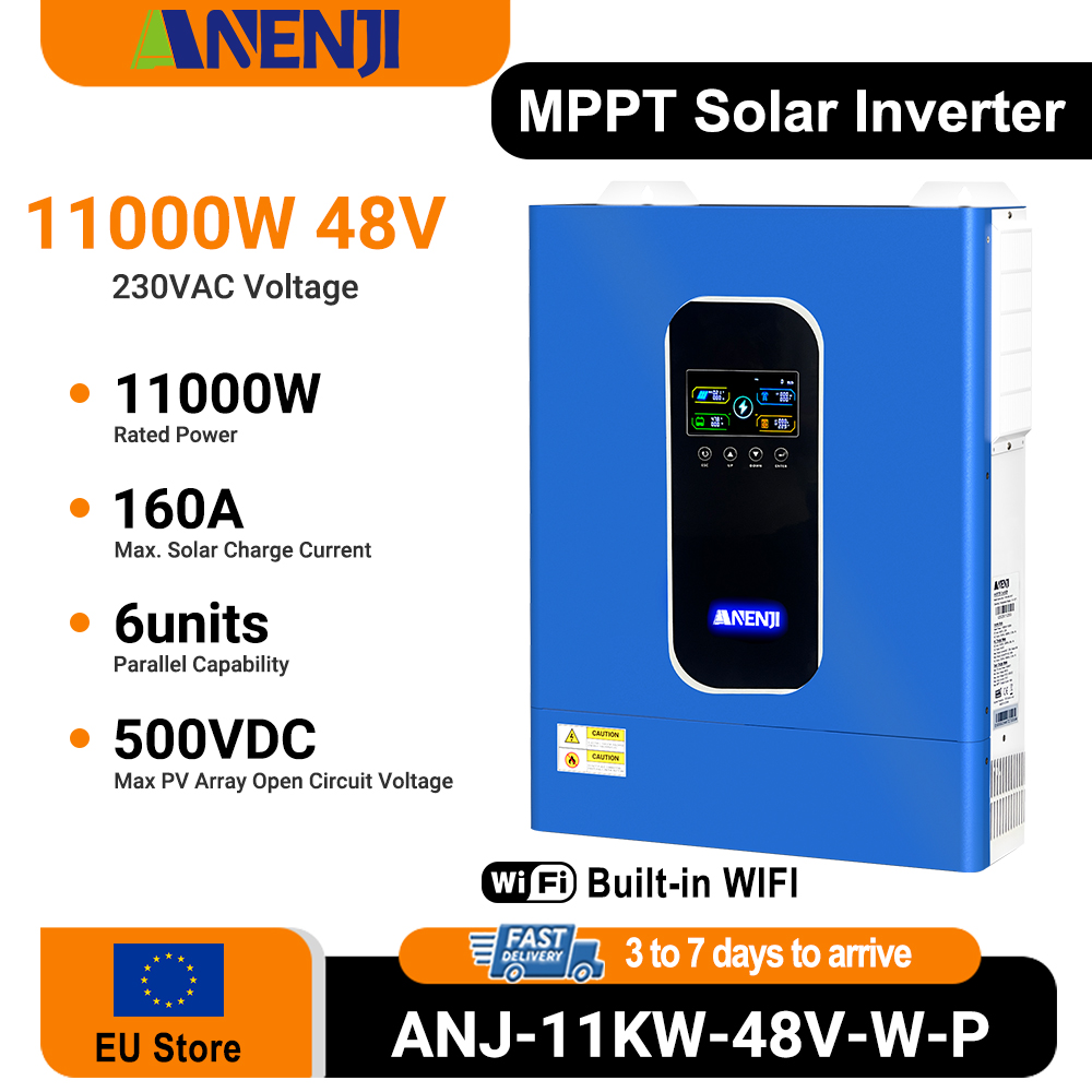 ANENJI 11KW 48V Hybride Omvorm - Hybrid Solar Inverter 5.5Kw Mppt 48V recensie en prijs