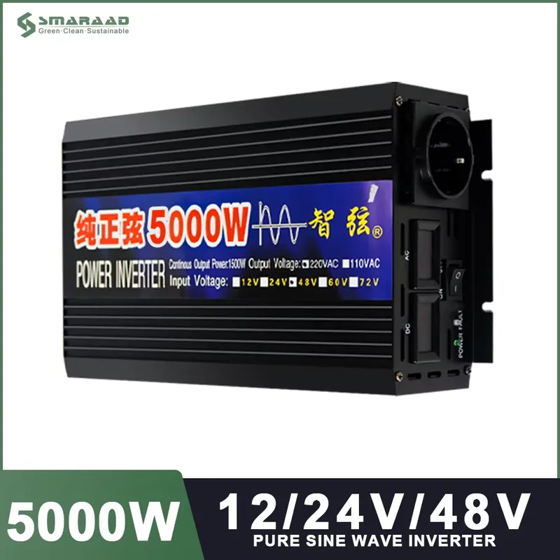 SMARAAD 5000W 12V 24V 48V DC n - Pure Sine Wave Inverter 5000W 48V 220V recensie en prijs