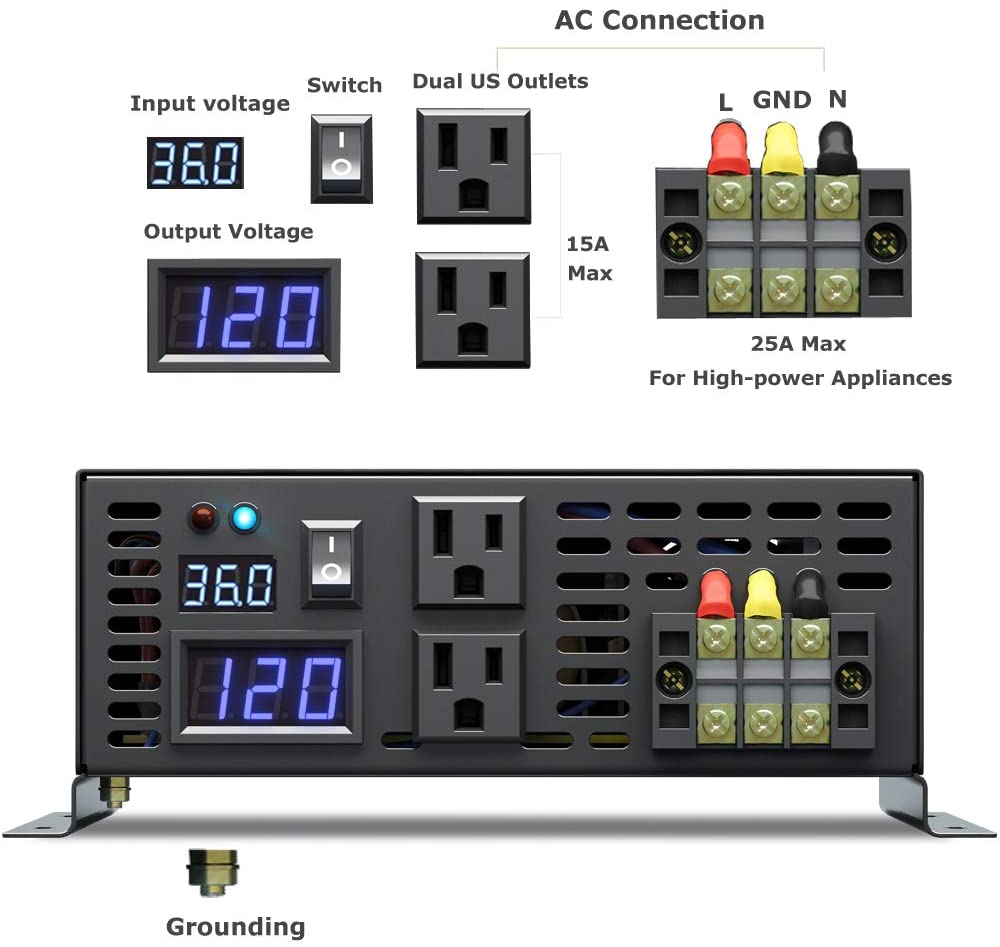 Off Grid Zuivere Sinus Zonne-e - Pure Sine Wave Inverter 5000W 48V 220V recensie en prijs