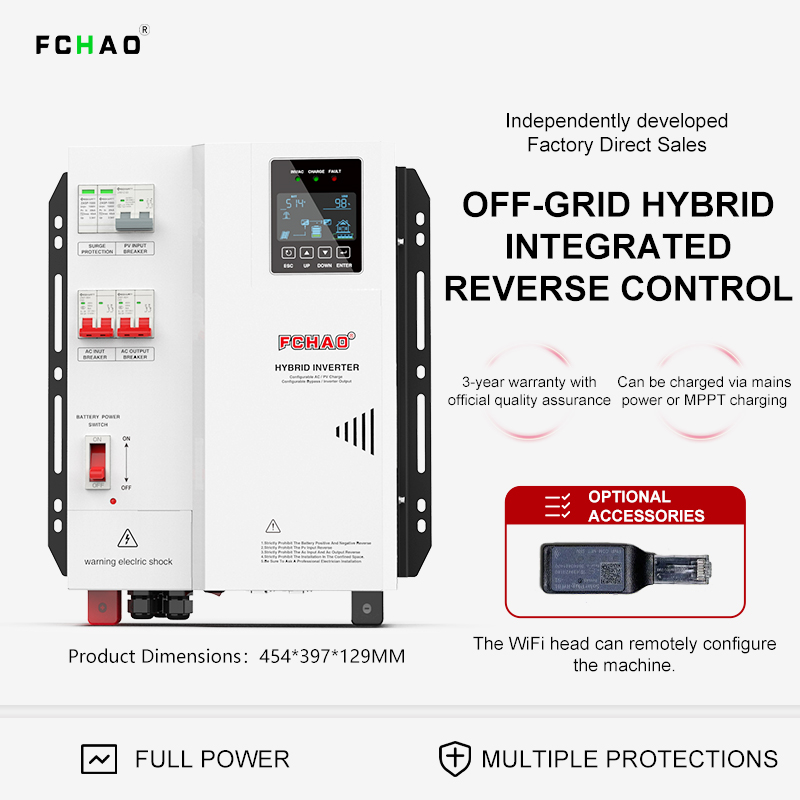 Fchao Solar Hybride Omvormer 3 - Hybrid Solar Inverter 5.5Kw Mppt 48V recensie en prijs