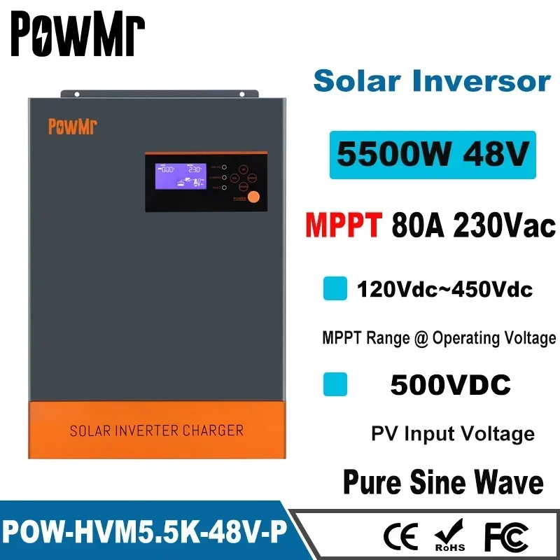 3-fasen hybride zonne-omvormer - Hybrid Solar Inverter 5.5Kw Mppt 48V recensie en prijs