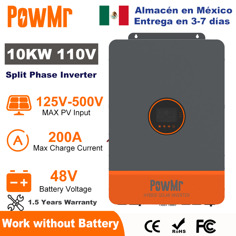 PowMr 10KW gesplitste fase-omv - Split Phase Inverter 10Kw 110V 220V recensie en prijs